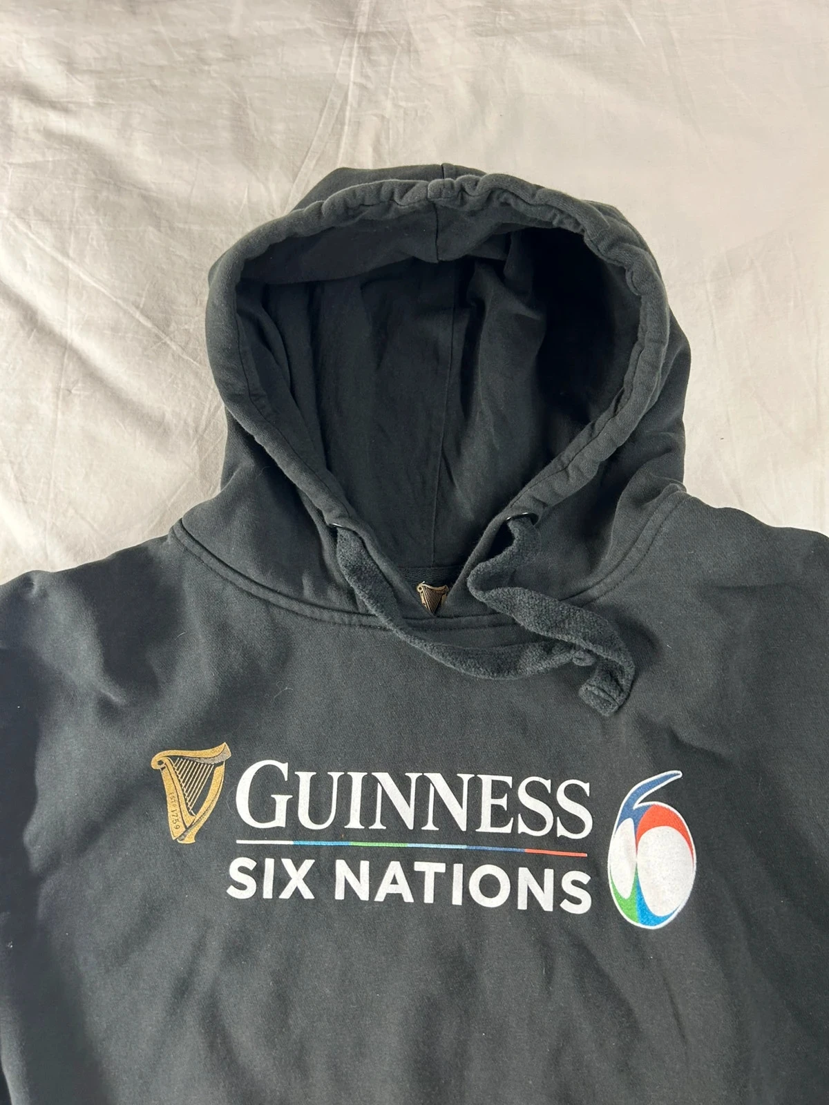 Zwarte Guinness Six Nations rugby's grootste kampioenschap hoodie trui maat xl – photo 3